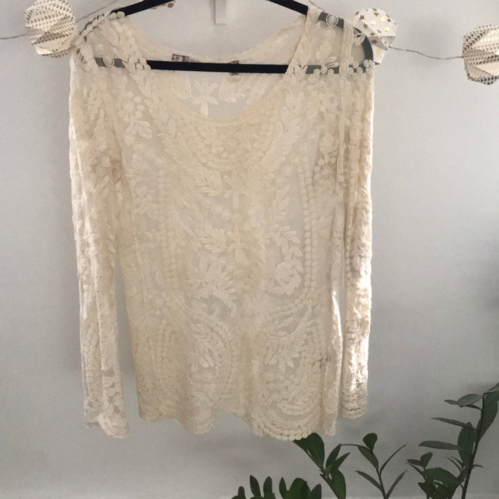 Chelsea & Violet lace boho top